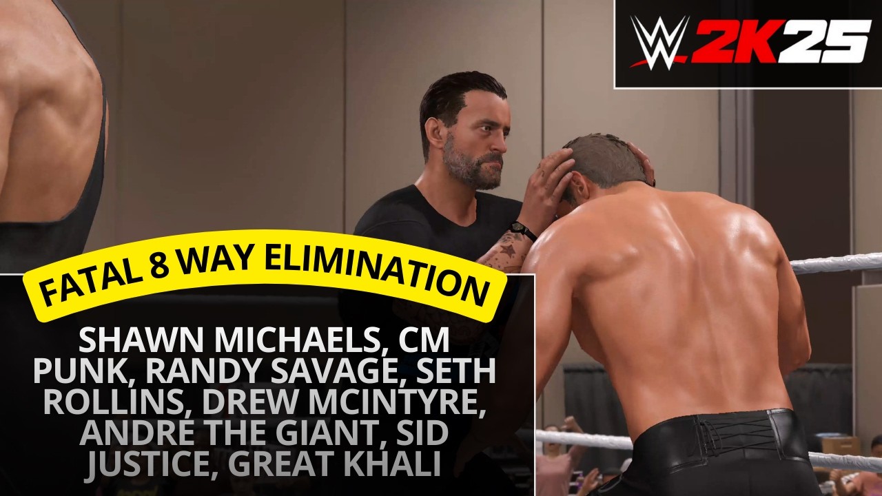 WWE 2K25 – Shawn Michaels vs CM Punk vs Randy Savage vs Seth Rollins (Fatal 8 Way Elimination)