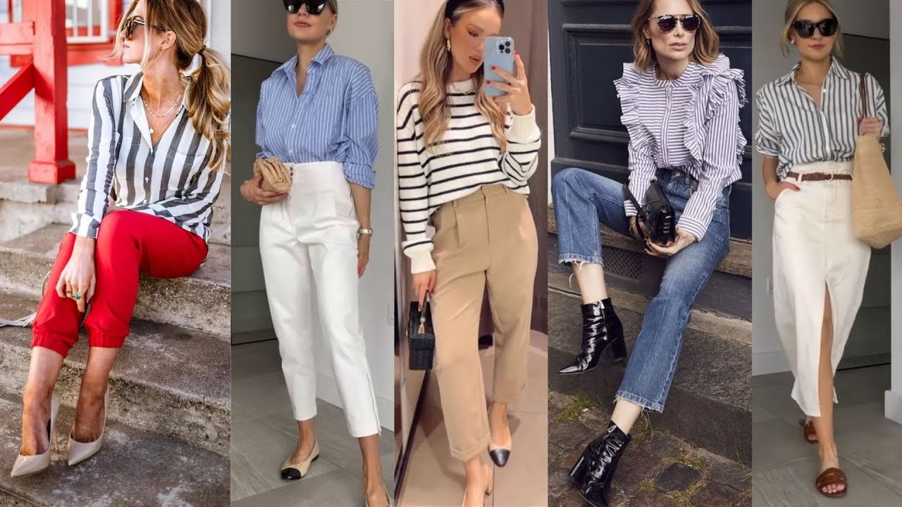 BLUSAS A RAYAS Ideas de OUTFITS 💖🌹 Fashion