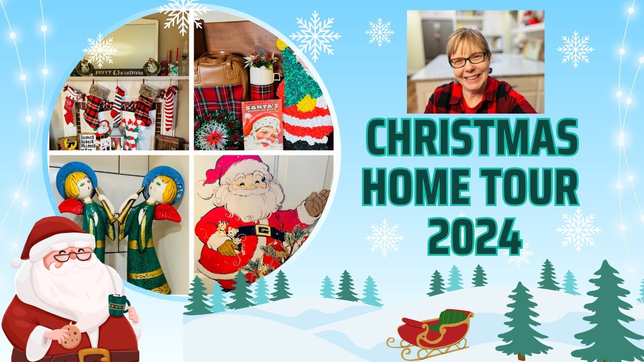My Christmas Home Tour 2024! Thrifted Vintage Nostalgic Style! Decorating Inspiration! 🎄