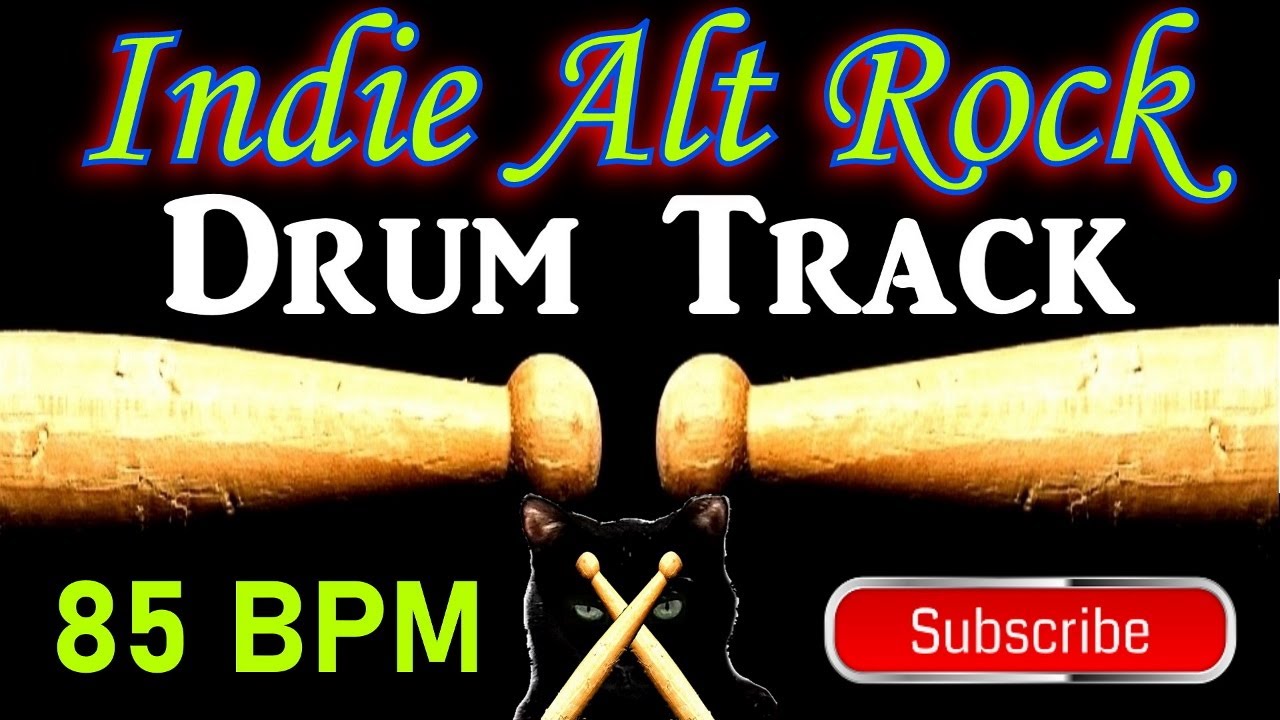 Indie Alt Rock Drum Track 85 BPM Instrumental Drum Beats for Bass Guitar, Backing Beat 🥁 553
