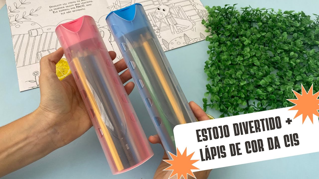 ESTOJO COLORIDO DA CIS COM L&Aacute;PIS DE COR SUPER NOVIDADE DA MARCA #studygrambr #papelaria
