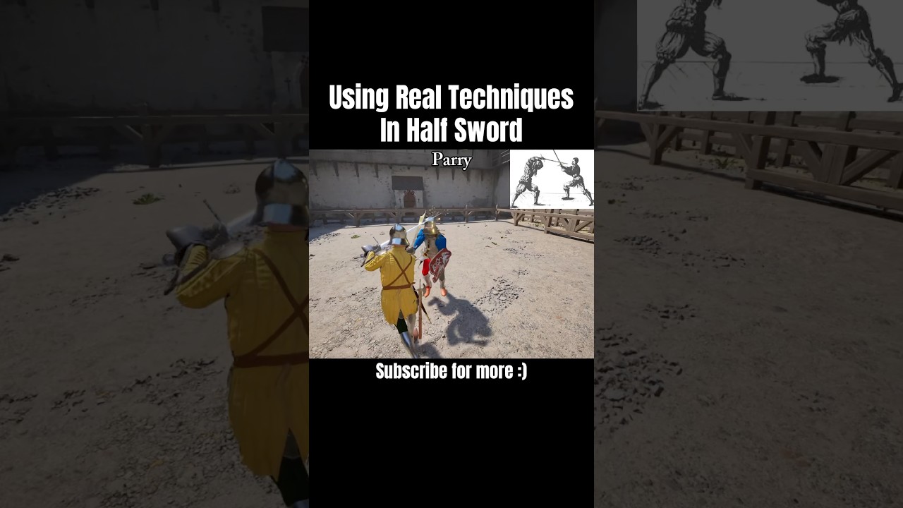 Using Real Longsword Techniques: Long Point, Parry, Wrath Guard, Porta Di Ferro | Half Sword Demo