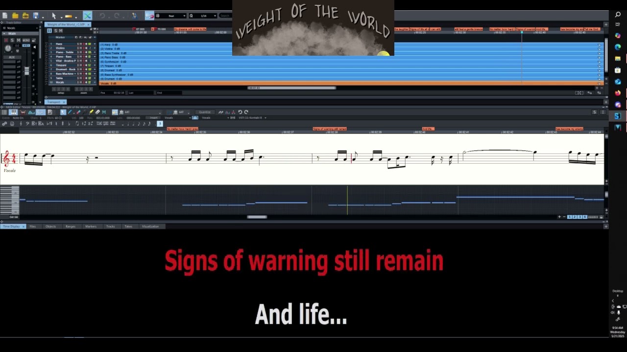 Weight of The World   Karaoke