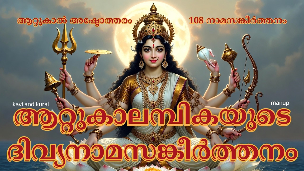 ആറ്റുകാൽ അമ്മയുടെ ദിവ്യ അഷ്ടോത്തരശതനാമാവലി Attukal Devi  | 108 Names of Attukal Amma | Manup