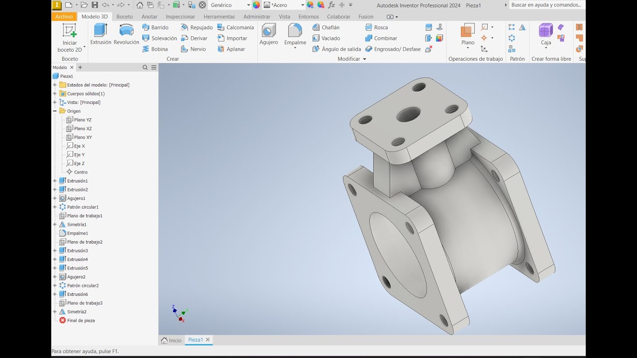 Autodesk Inventor- practice exercise for beginners