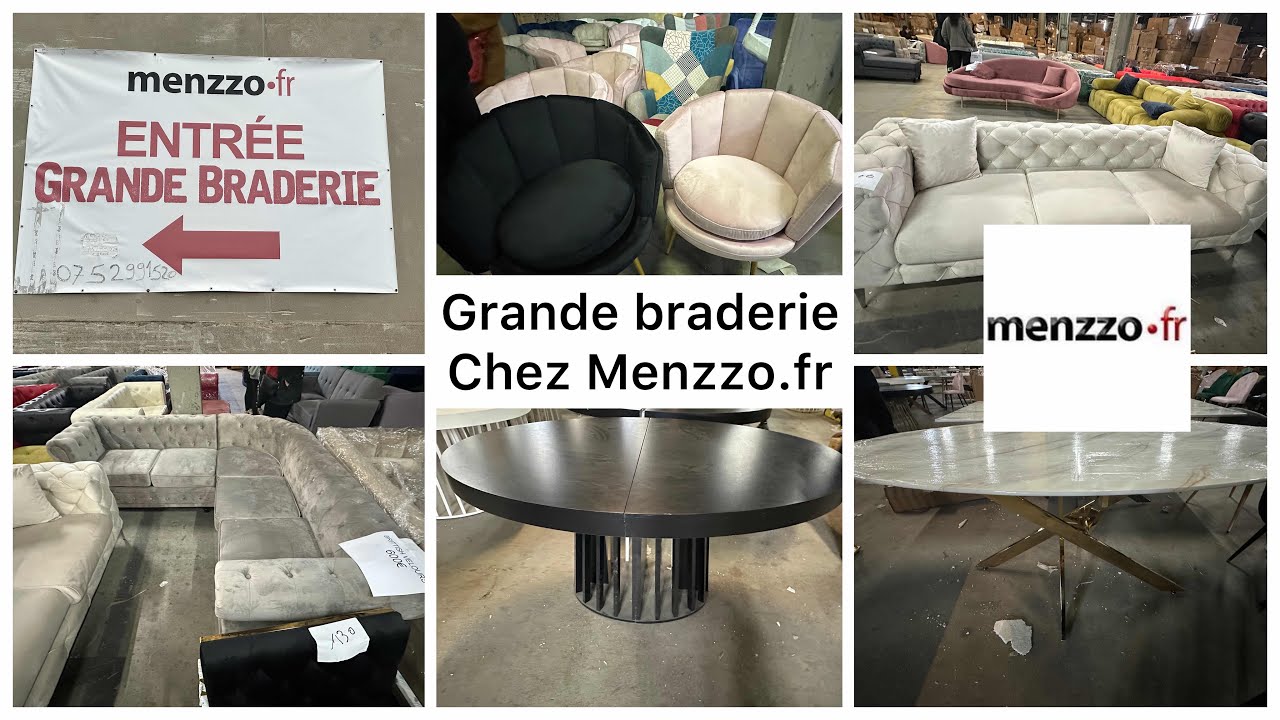 Grande Braderie chez Menzzo.fr 📣 26 mars 2023 Destockage de meubles 