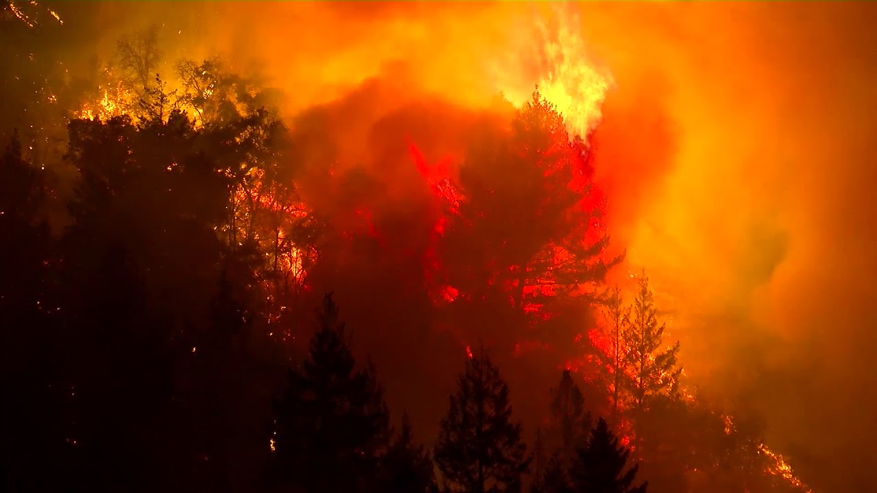 Dramatic video: Flames race through Santa Cruz mountains in Boulder Creek