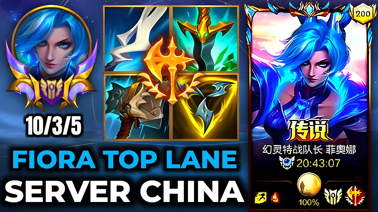 Fiora Wild Rift China - Build, Runes, Season 17 - Gameplay Battle Hound Fiora