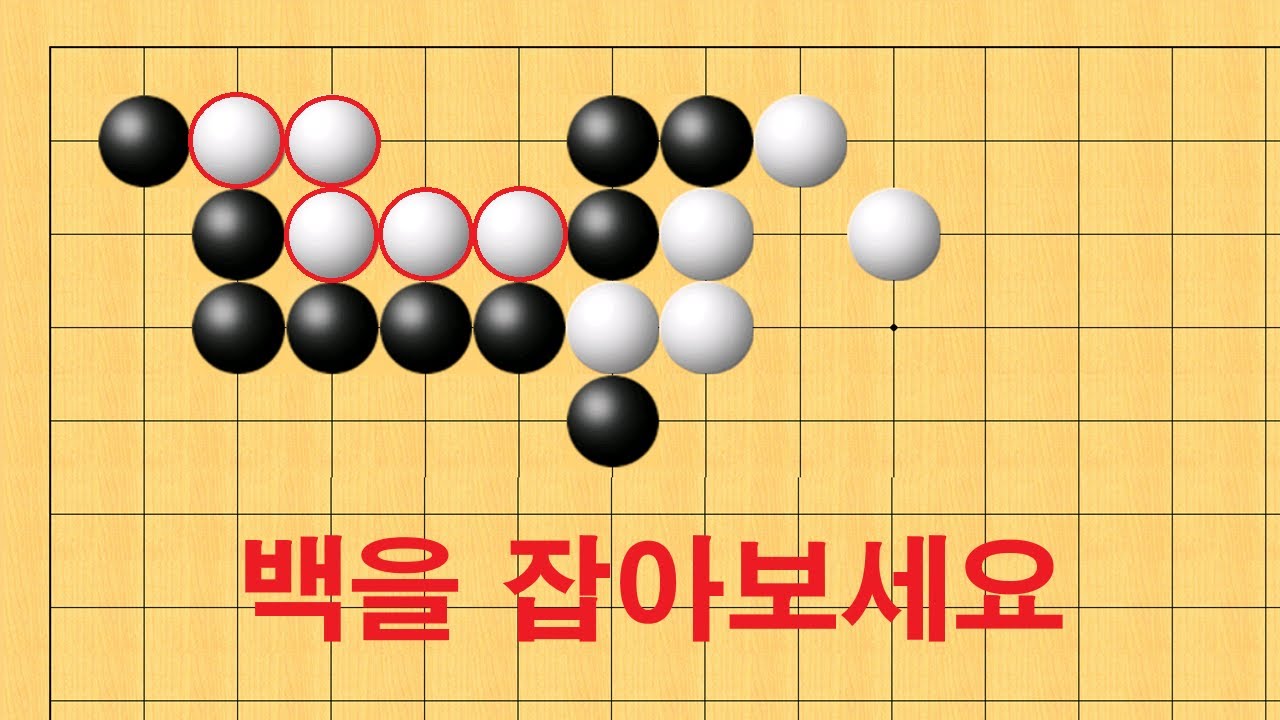 바둑 맥점 사활 - 실전에 엄청 많이 나옵니다! 백을 잡아보세요