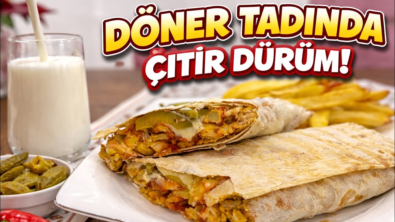 Döner tadında cıtır dürüm🤤#evyemekleri #pratiktarifler #döner #dürüm 
