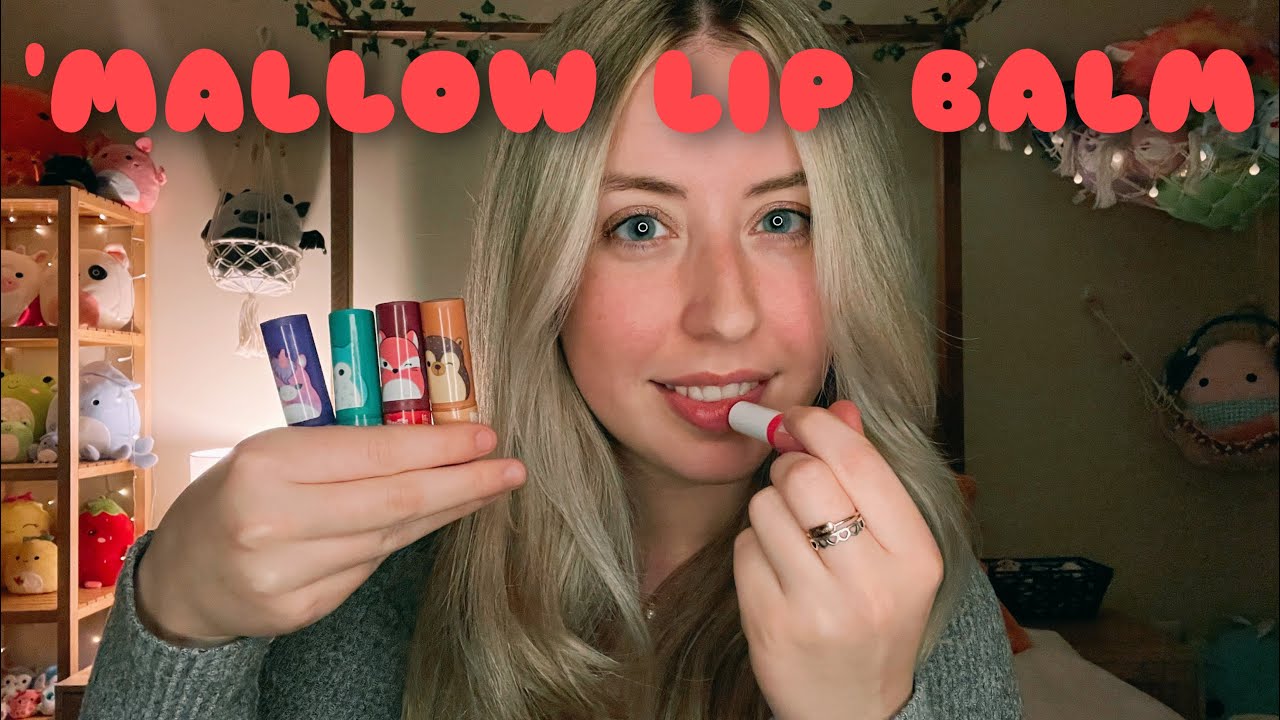 ASMR | Rambling Lip Balm Application (squishmallow flavored?!) || Lyds ASMR