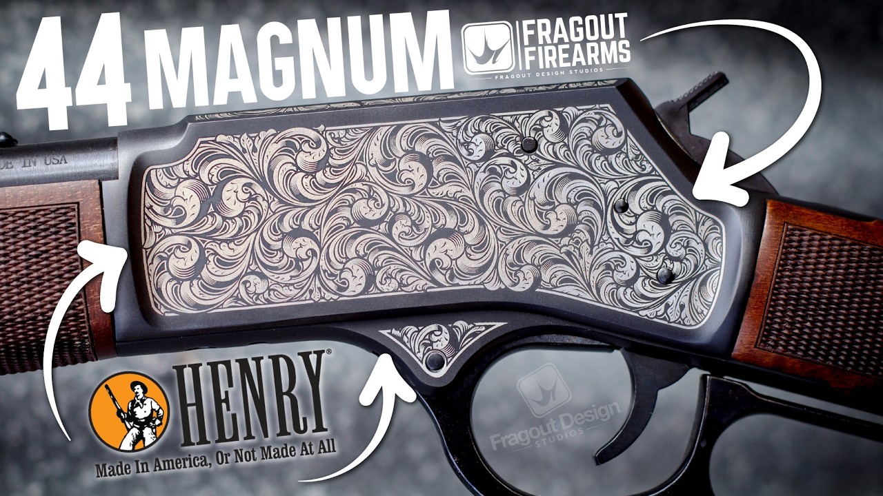 Видеоролик с ускоренной съемкой процесса лазерной гравировки пистолета Henry 44 Magnum @HenryUSA
