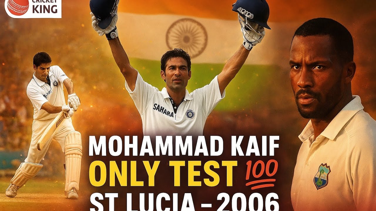 Mohammad Kaif Only Test Hundred 148 in St Lucia | India Tour Of Westindies 2006
