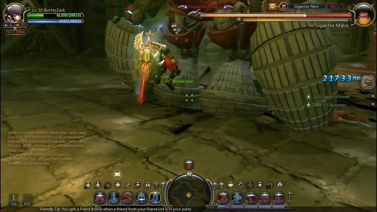DN SEA: LVL 50 Gladiator Solo Gigantes Nest Normal