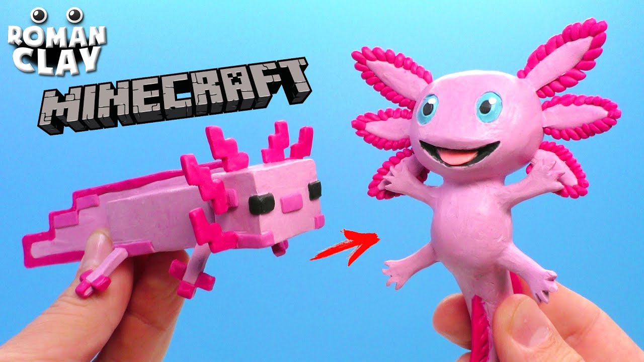 Making AXOLOTL in MINECRAFT with Clay | Roman Clay Tutorial