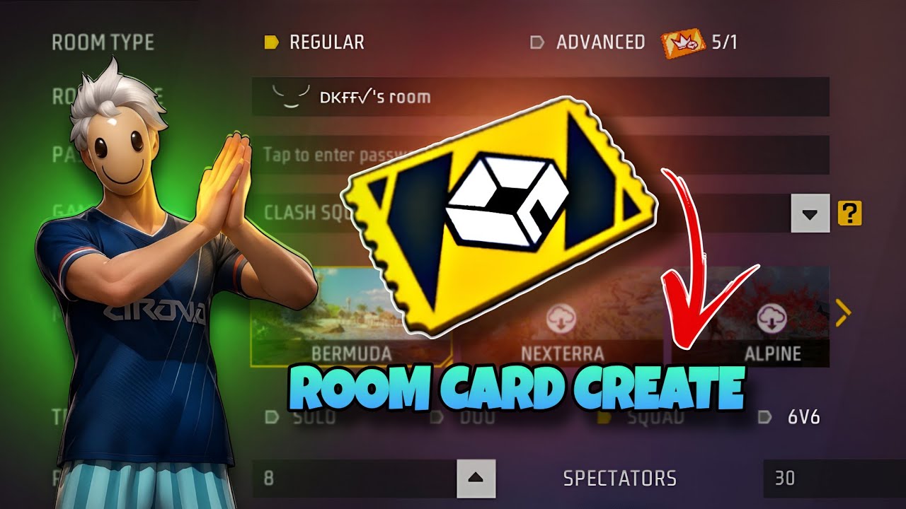 FREE FIRE ROOM CARD CREATE 😱 | No Diamonds | Custom Room Trick