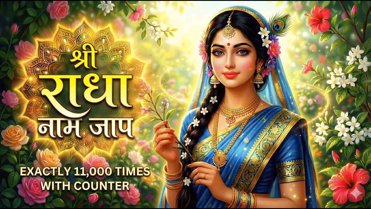 Shri Radha Shri Radha Naam Jap 1008 Baar | श्री राधा श्री राधा नाम जप | Radha Dhun, Radha Jap Mantra