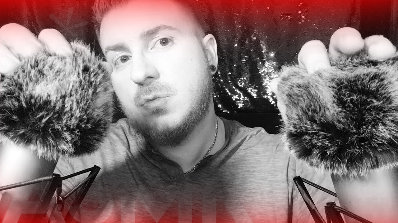 ASMR Fluffy Mic Brushing with Mouth Sounds ASMR ::: ASMR Deep Brain & Scalp Massage