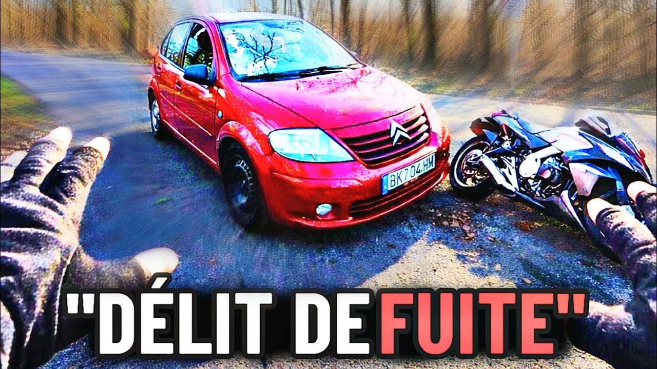 😱D&Eacute;LIT DE FUITE APR&Egrave;S UN ACCIDENT !😱| Incroyables Moments Moto