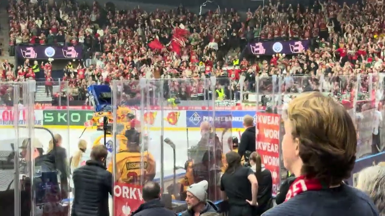 Frolunda HC winning the CHL championship 