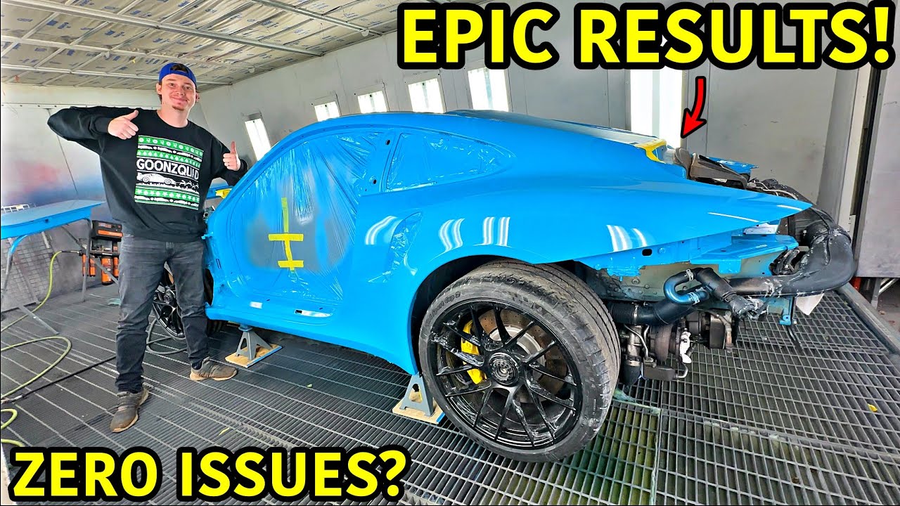 Our Wrecked Porsche 911 Finally Gets Painted!!!