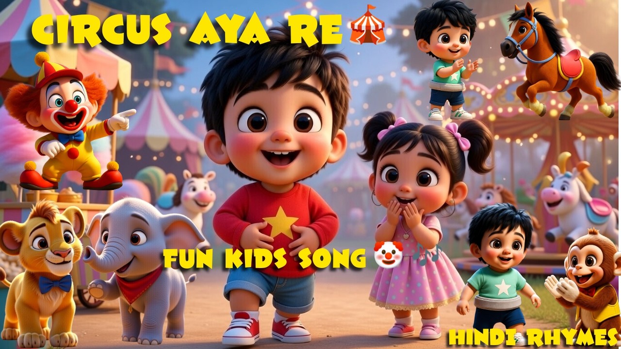 Circus aya re 🎪 | Fun kids song 🤡 🎶 | Hindi Rhymes