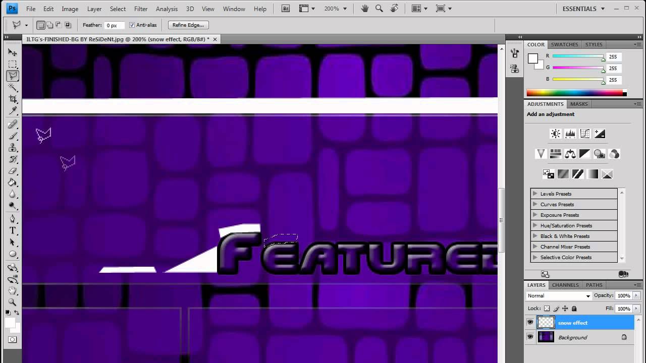 YouTube Background Tutorial - A Winter Touch
