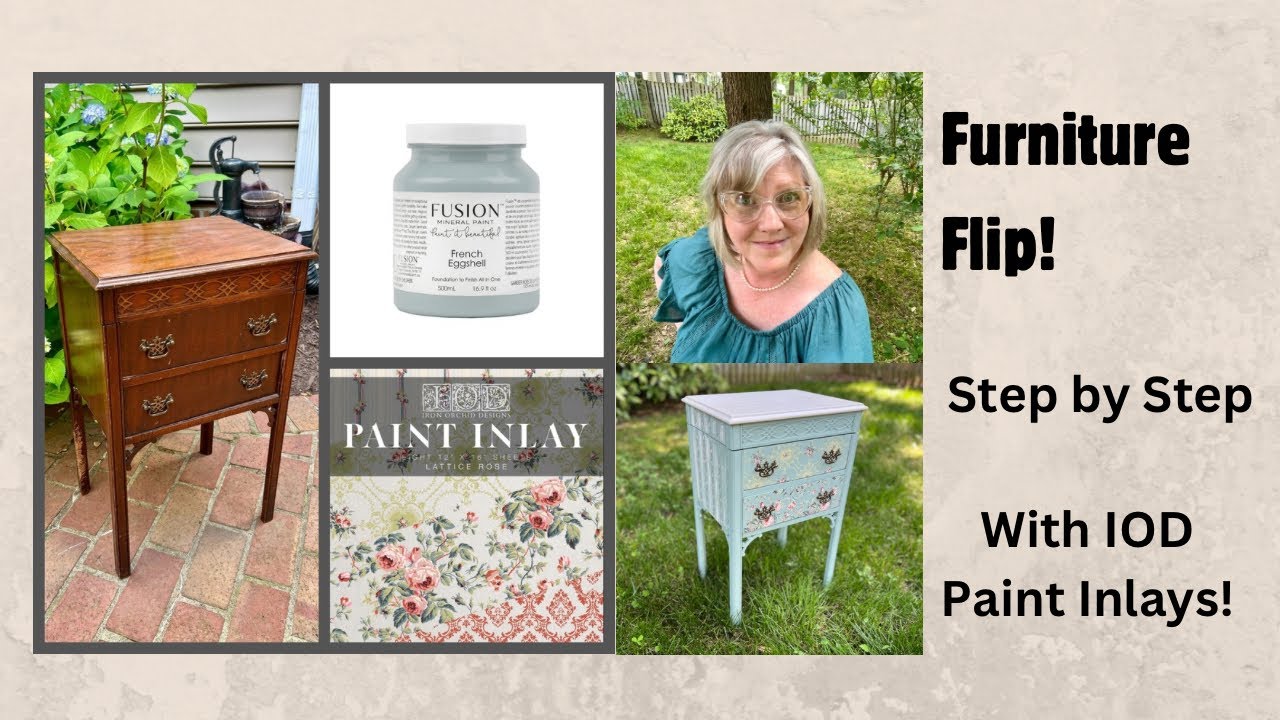 Furniture Makeover, Step by Step / Applying a Paint Inlay / Using IOD & Fusion Mineral Paint