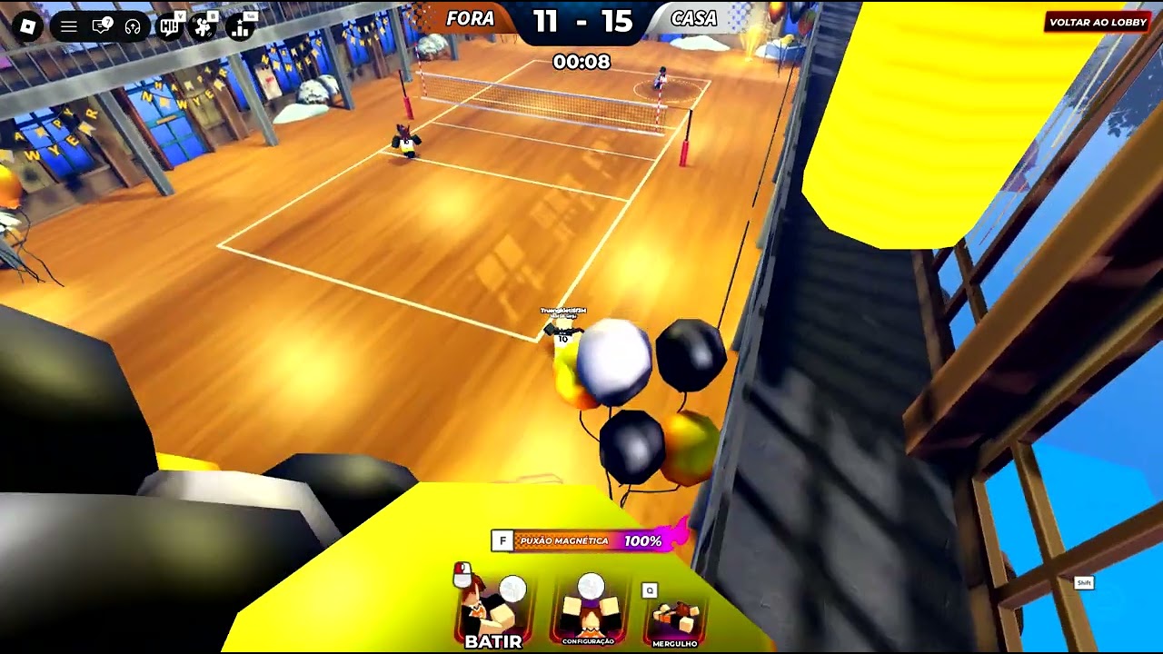 treinando meu sanju no volleyball legends