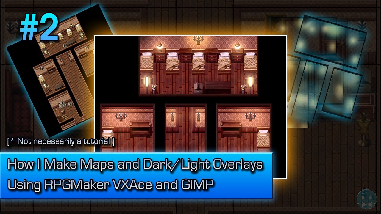 How I Make Maps and Lighting/Shading Image Overlays #2 | RPGMaker VX Ace | GIMP