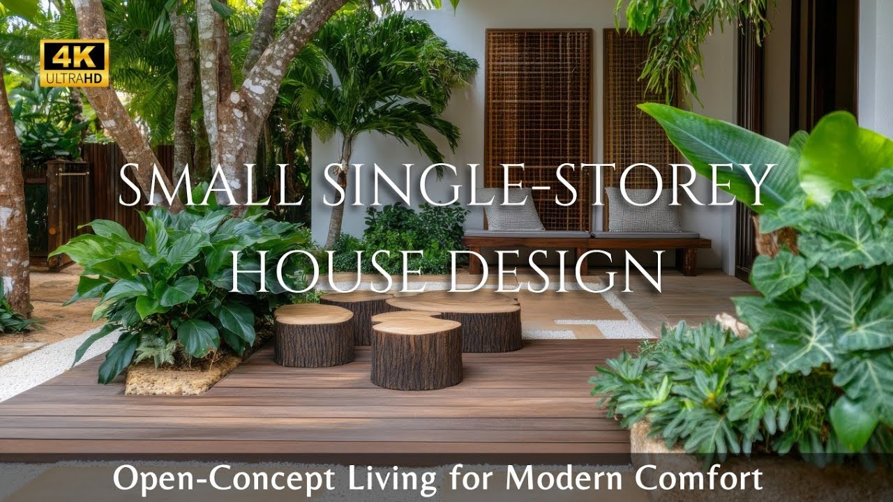 Small House with Garden Oasis: Open-Concept Living Meets Lush Outdoor Landscape