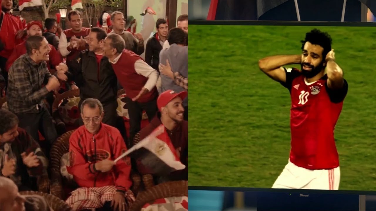فرحة المصريين بهدف محمد صلاح وصعود مصر لكأس العالم #أبو_العروسة