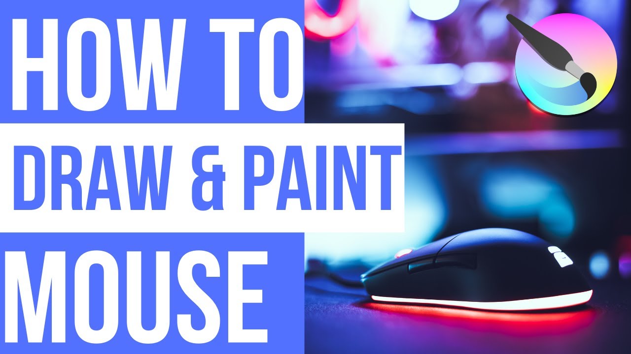 🔴How to paint and draw with a mouse in Krita. - Tutorial.