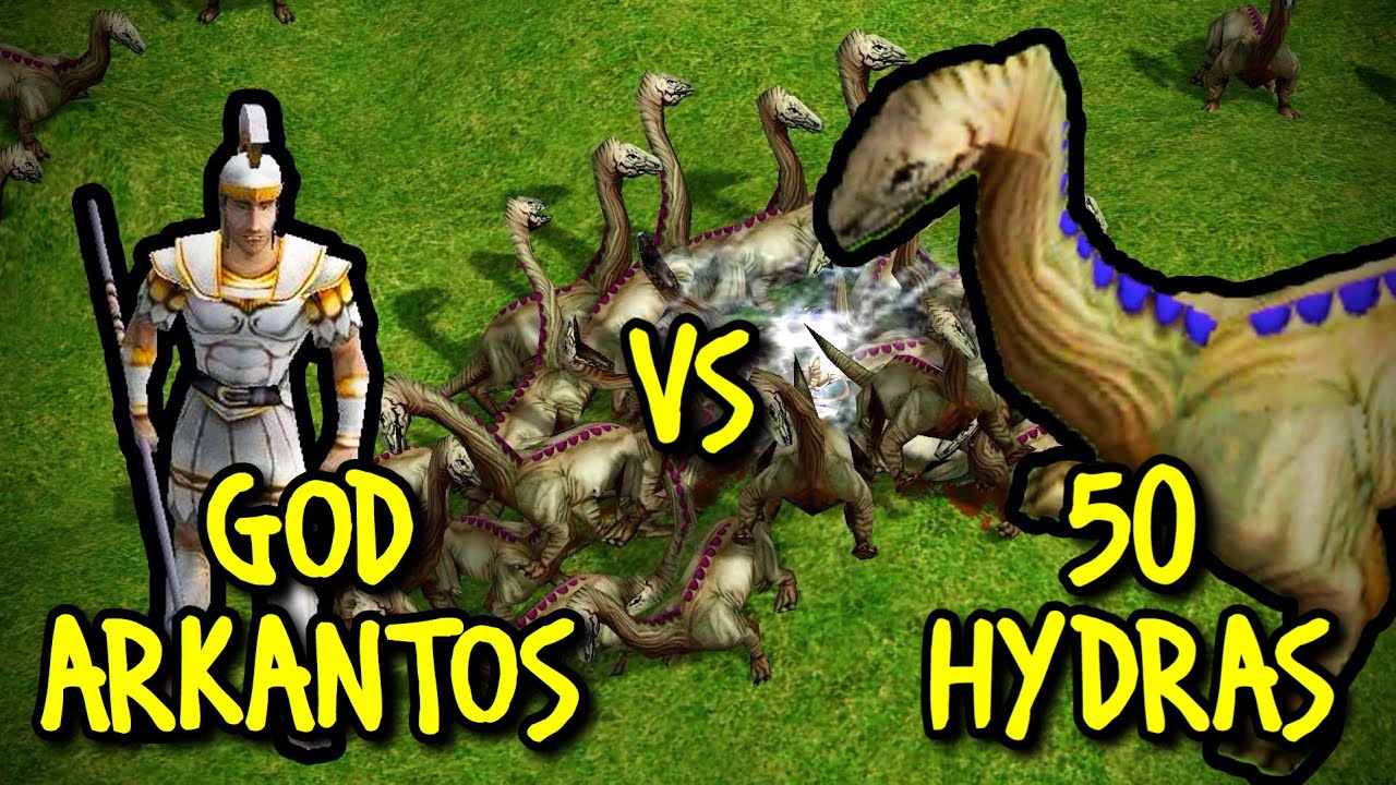 GOD ARKANTOS vs 50 HYDRAS | Age of Mythology