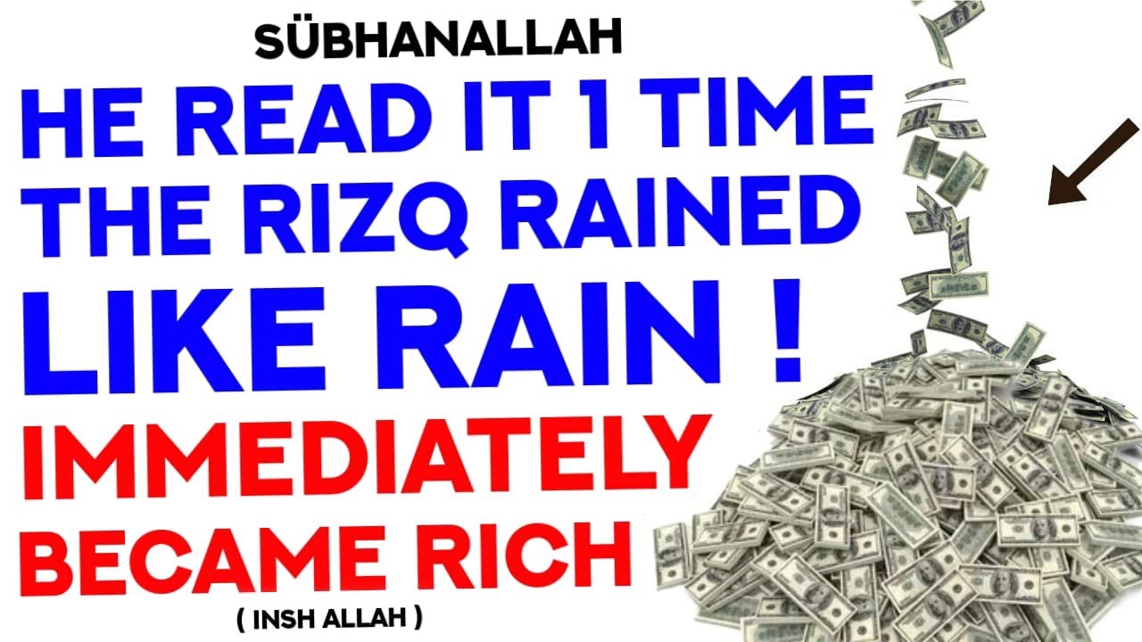 Read It 1 Time, Rızq Let It Rain Like Rain! - The Perfect Dua For Rızq! - (Hafiz Mahmoud Al Furqan)
