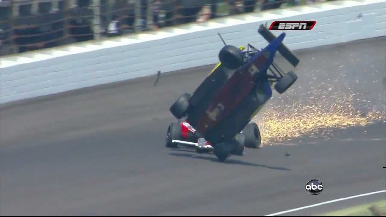 Horrible Crash Mike Conway 2010 Indianapolis 500 Milhas - Acidente Mike Conway Formula Indy