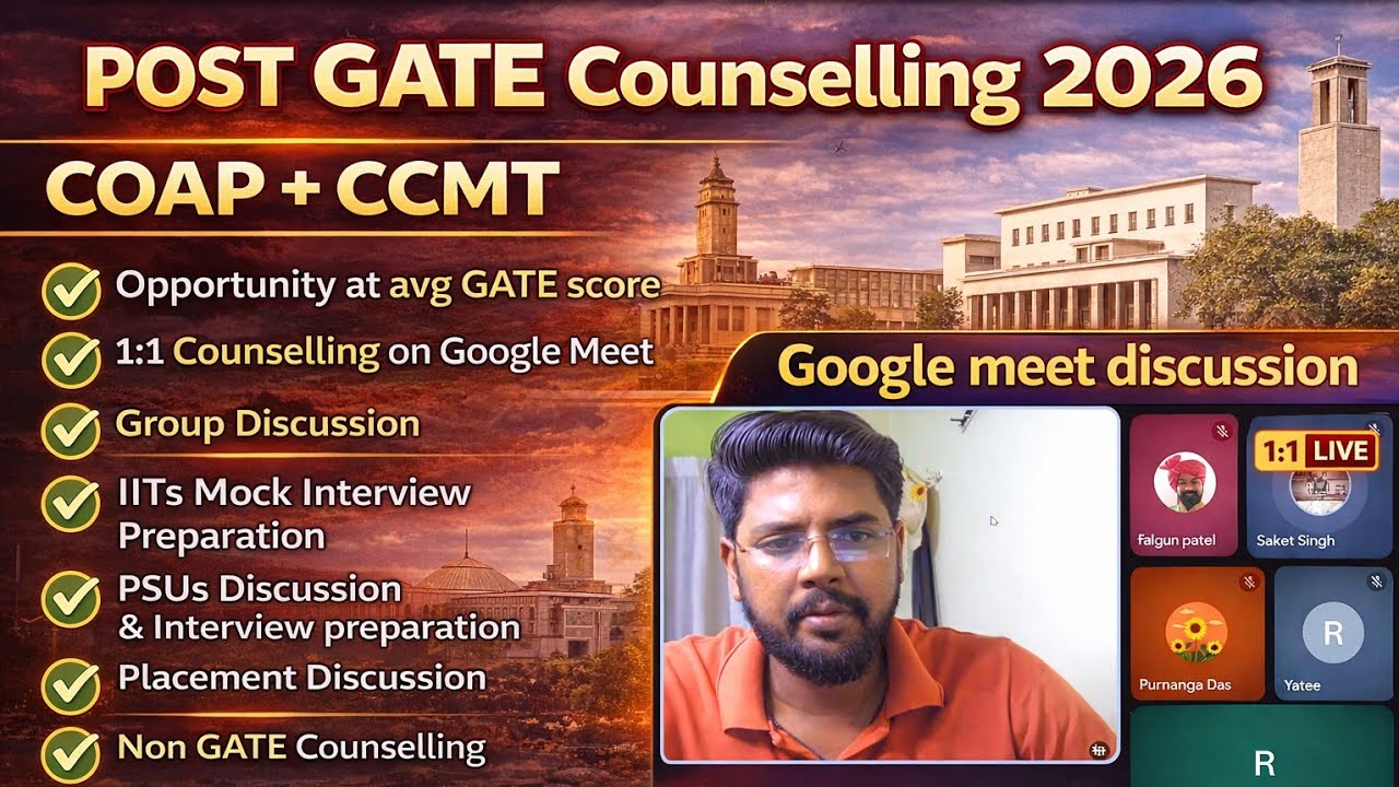 GATE Counselling Session || MTech Vs MTech RA || IITs at Low GATE Score || GATE 2026@EngineeringLoop