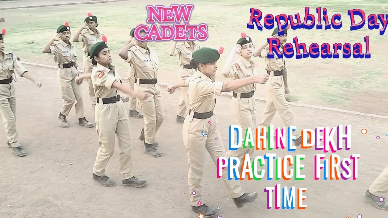 First Time Full Parade Rehearsal 🫡|| NCC New cadet Dahine Dekh Practice 