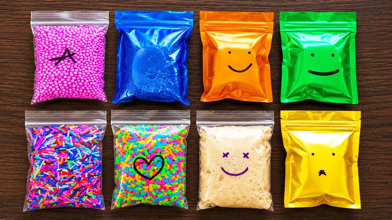 Slime cu Pungi - DIY Slime with Bags - Relaxing Slime