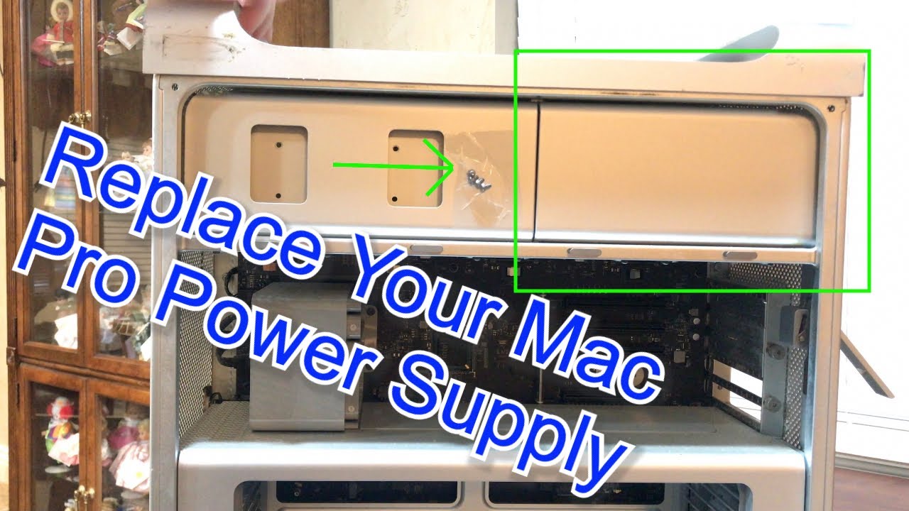 Как снять и заменить блок питания Mac Pro 4,1 и 5,1