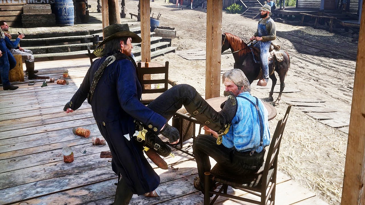 Red Dead Redemption 2 &mdash; Забавные и брутальные рэгдоллы, том 149 [4K/60 кадров в секунду]