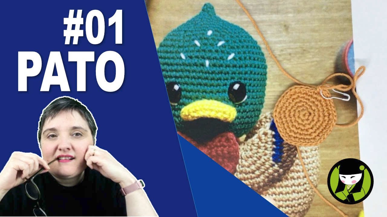 Tutorial paso a paso de PATO amigurumi de cuello verde 1