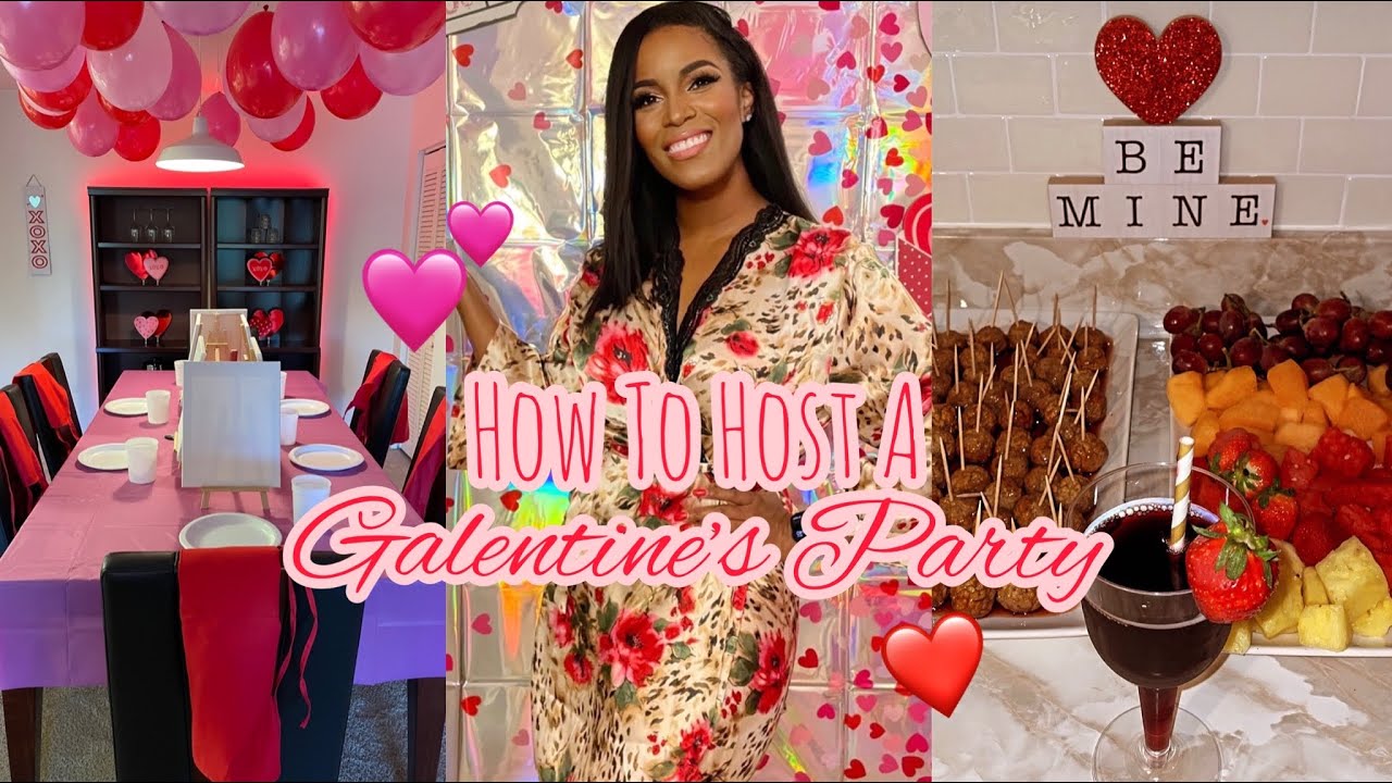 GALENTINE’S DAY PARTY IDEAS ❤️💕 GIRLS NIGHT IN 2022 | PAINT & SIP, GIRL TALK, FOOD & GAMES.