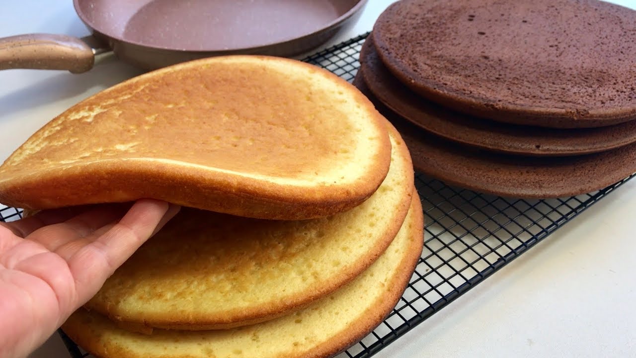 GÉNOISE SANS FOUR ,CUISSON À LA POÊLE