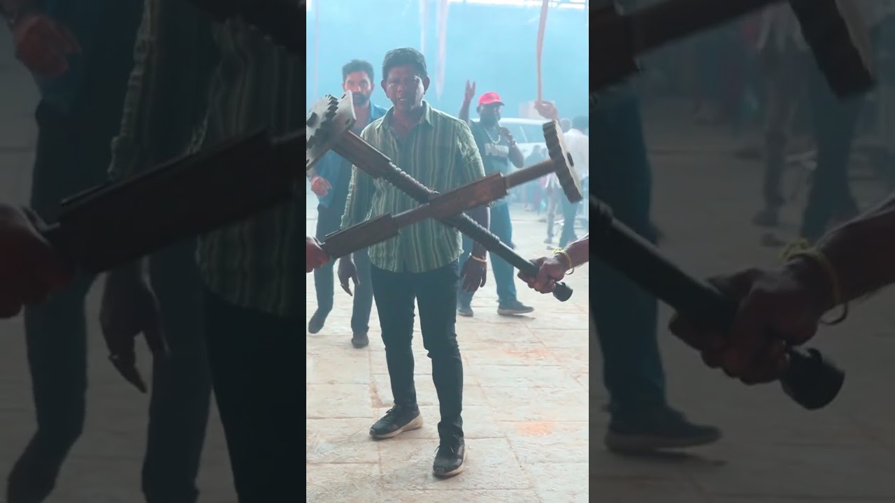 Sai Dheena  Fight Rehearsal  At Kutram Thavir Movie Shooting #shortsfeed #shorts #mass