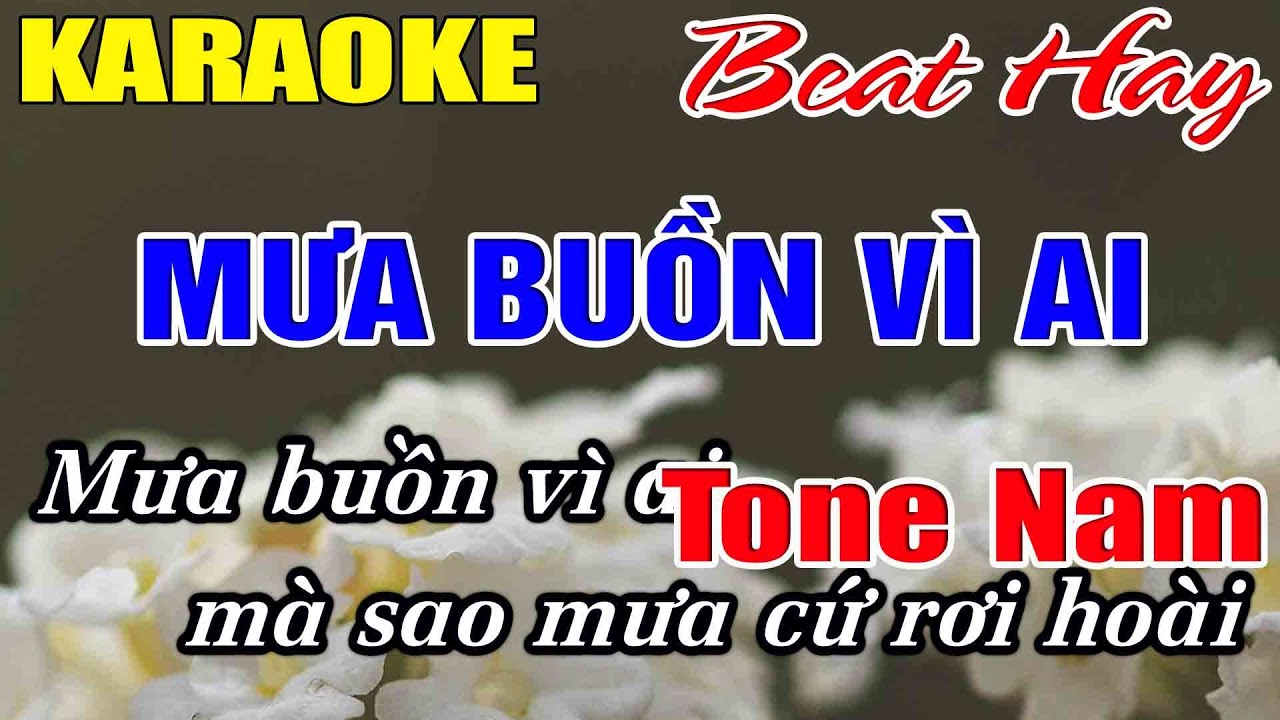 Mưa Buồn Vì Ai Karaoke Tone Nam Karaoke Hải Nhạc Sống 2026 - Beat Mới