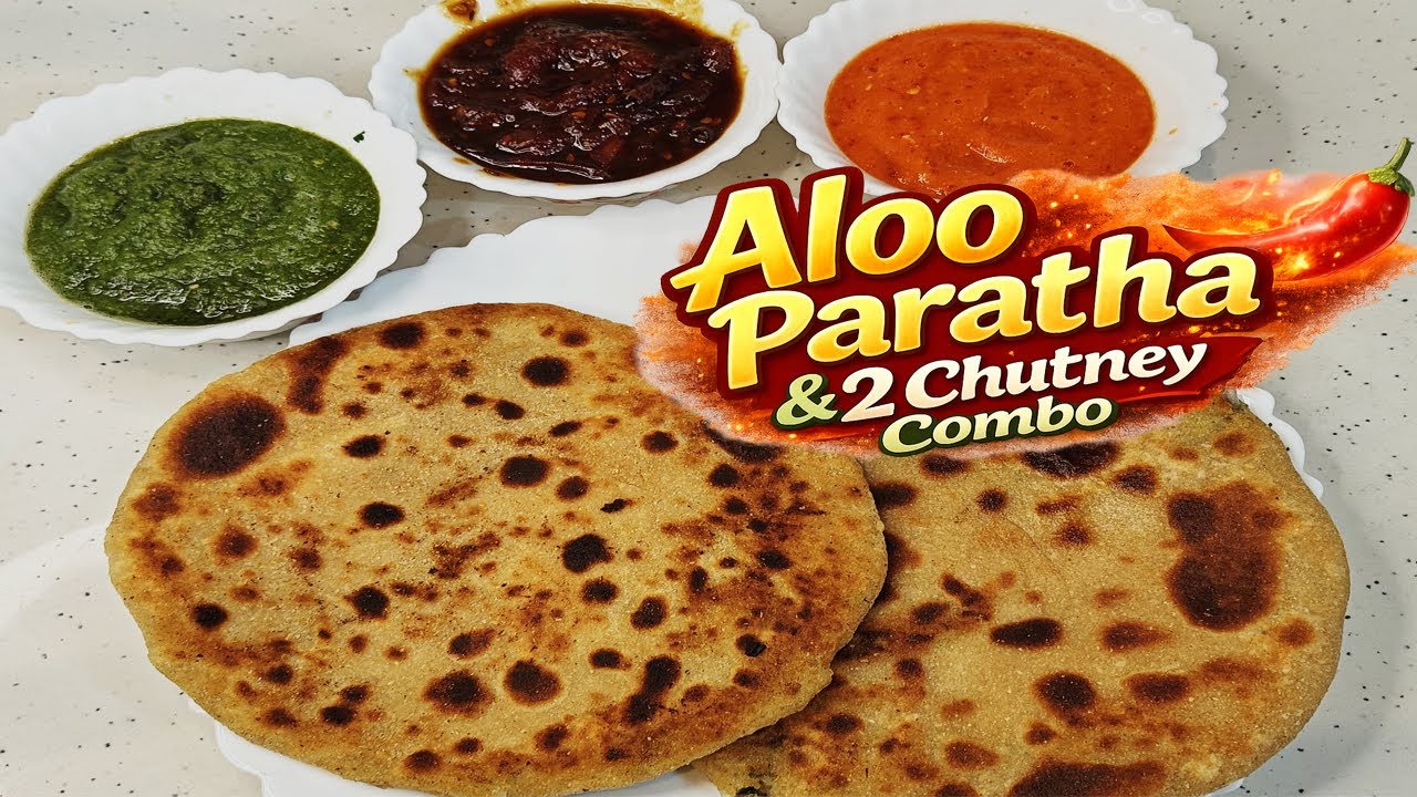 Aloo Paratha & 2 Chutney Combo 🤤  इतने Soft Aloo Parathe बनाना सीखो! 🔥 Quick & Easy Breakfast