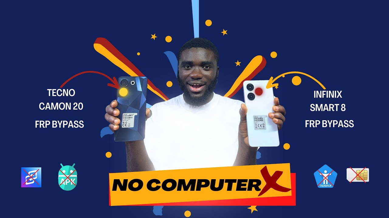 Tecno Camon 20 & infinix Smart 8 frp bypass, new method😎😎
