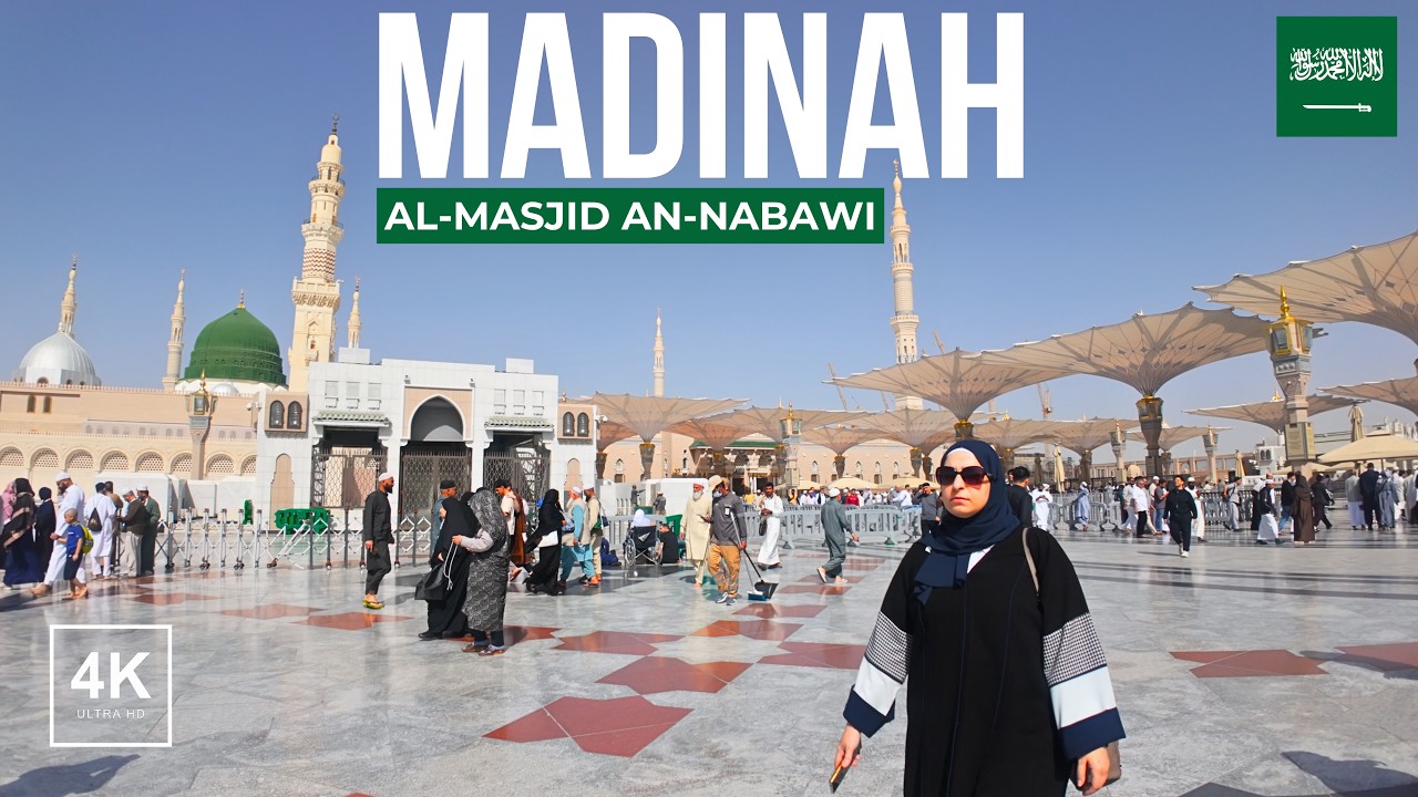 MADINAH, Saudi Arabia 🇸🇦 Prophet's Mosque & Courtyards | 4K Walking Tour (60fps)
