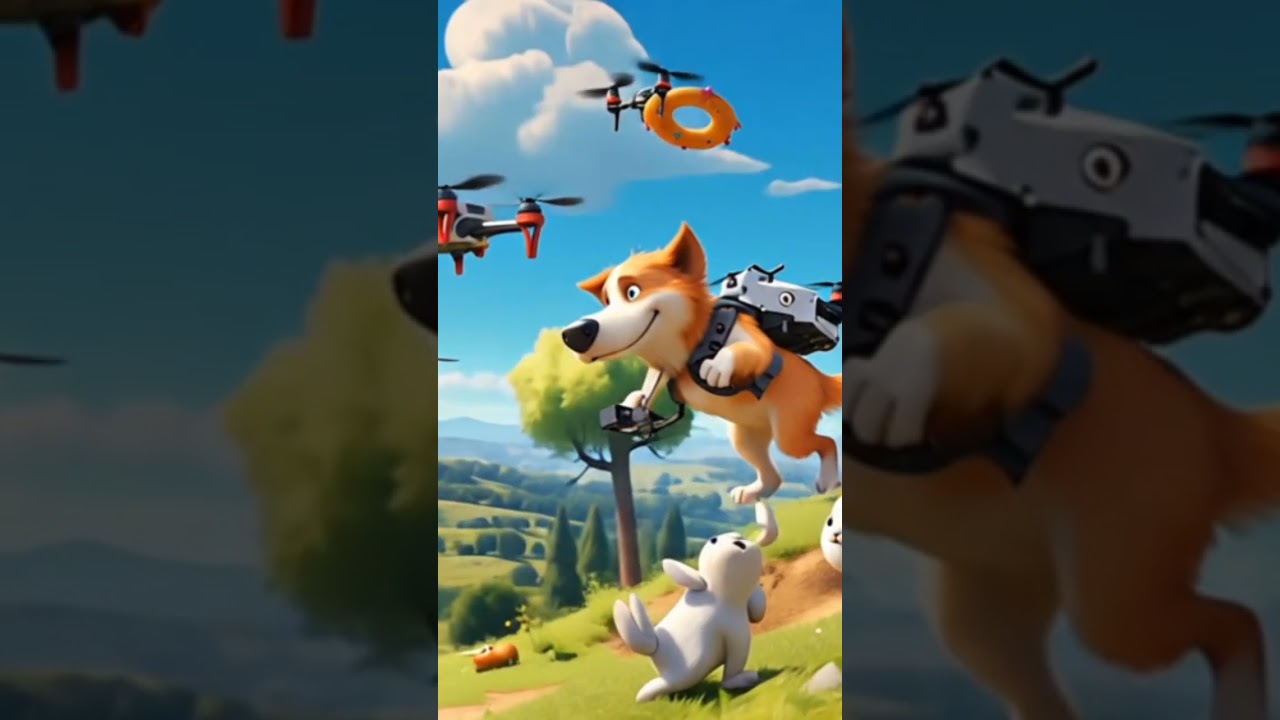 Dog starting a rescue drone team for injured animals.